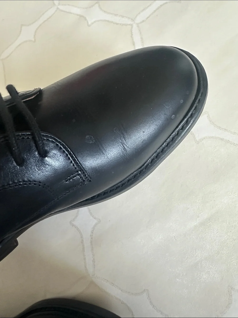 J. Crew Ludlow Padded Black Leather Derby Dress Shoes
